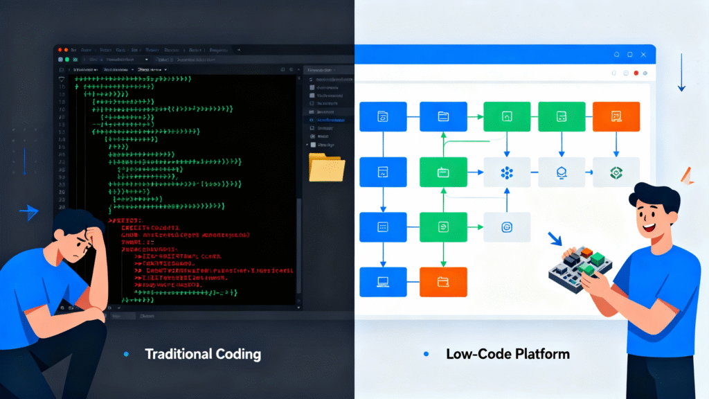 programação Tradicional VS LowCode
