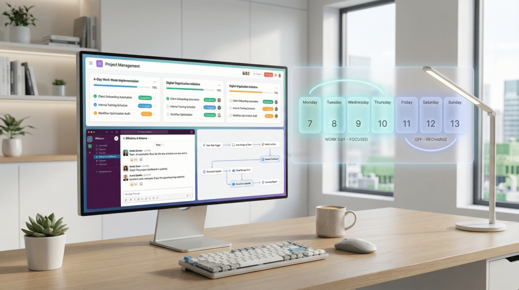 ambiente digital da semana de 4 dias